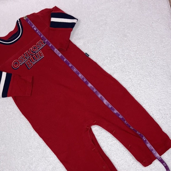 Oshkosh Blue boys red one piece romper size 18m - Picture 2 of 7